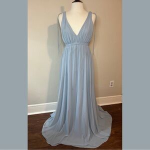 Light Blue Flowing Maxi Dress